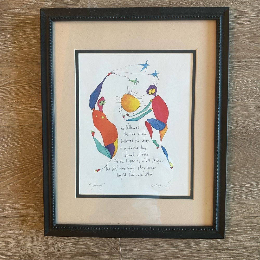 “Beginnings” poem and Framed Art Print from StoryPeople
